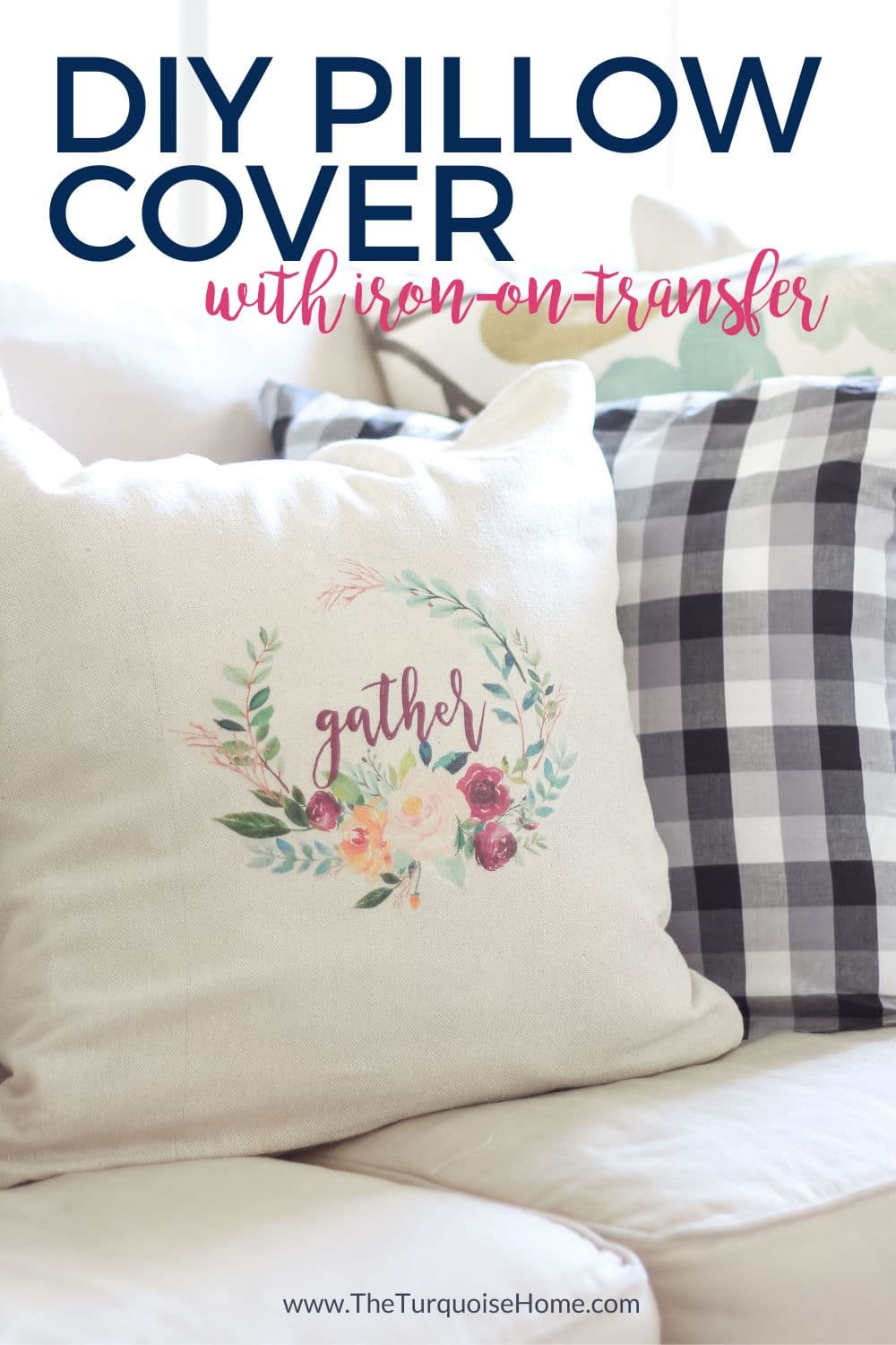 DIY Pillow with Iron On Transfer Paper + a free fall printable!